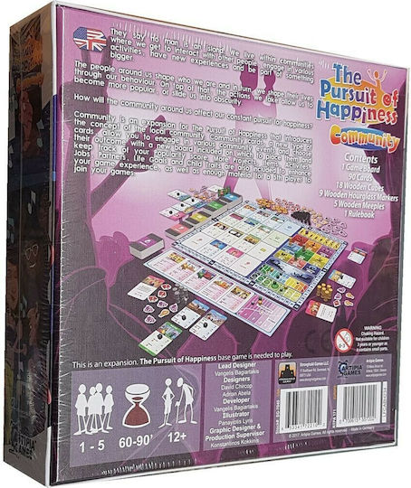 Board Game Pursuit of Happiness Community for 1-5 Players 12+ Years Old (EN) Artipia
