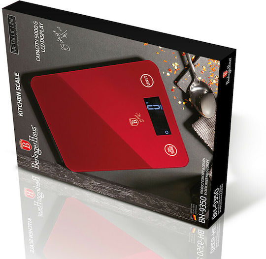 Berlinger Haus Digital Kitchen Scale Up To 5kg Red