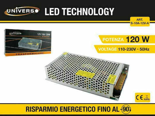 Universo Illuminazione LED Power Supply Power 120W with Output Voltage 12V