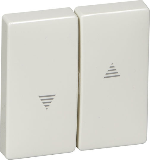 Schneider Electric Antique Merten Roller Shutter Front Plate Switch White Διακόπτη/Μπουτόν Ρολων MTN411519