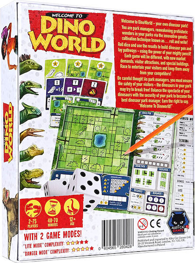 Настолна игра Welcome to Dino World за 2+ играчи 12+ години (EN) Alley Cat Games