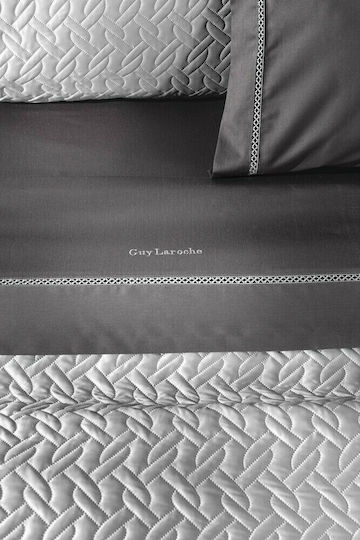 Guy Laroche Pavilon Σετ Κουβερλί Υπέρδιπλο Microsatin Silver 240x250cm 3τμχ