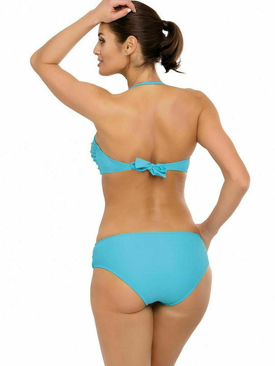 Marko Bikini Set Strapless Top & Slip Bottom Cameron Turquoise