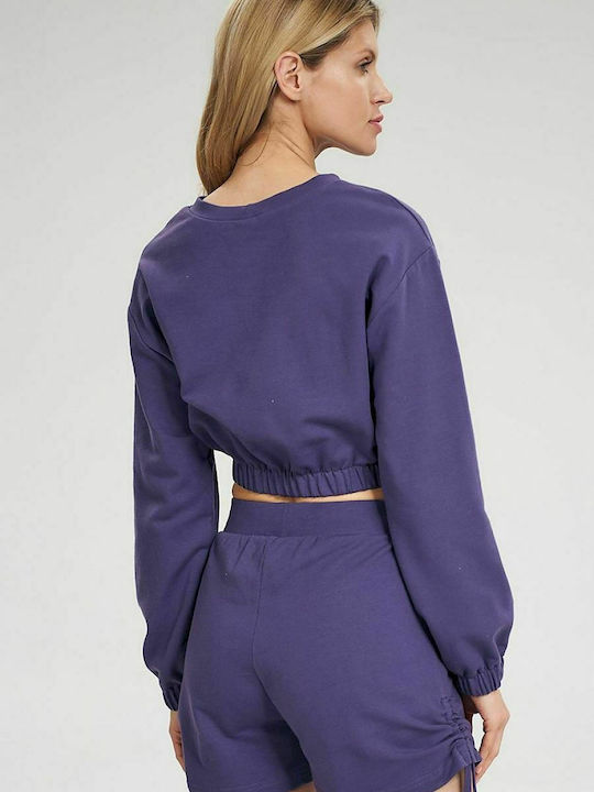 Figl Cropped Hanorac pentru Femei Violet