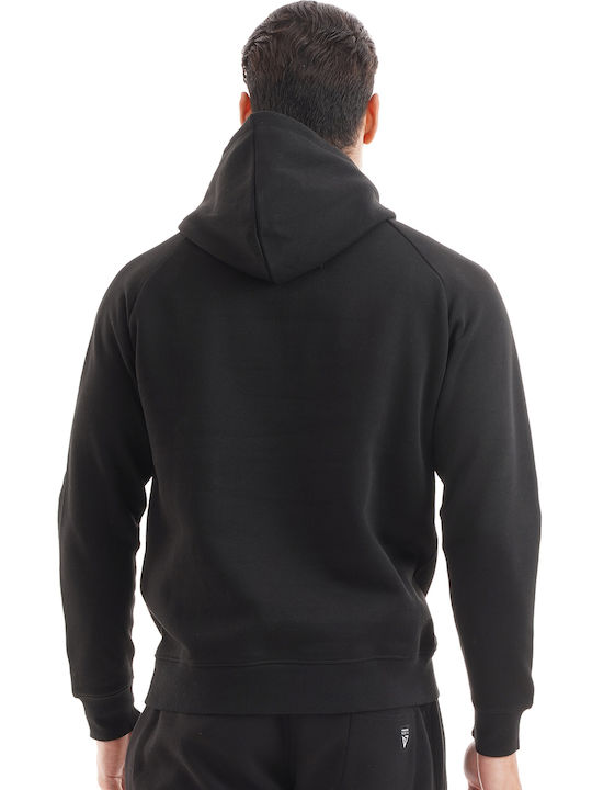 Magnetic North Men's Sweatshirt with Hood and Pockets Black