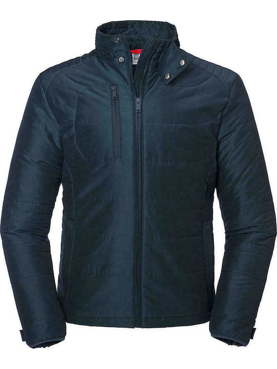 Russell Europe Men's Winter Jacket Waterproof and Windproof French Navy