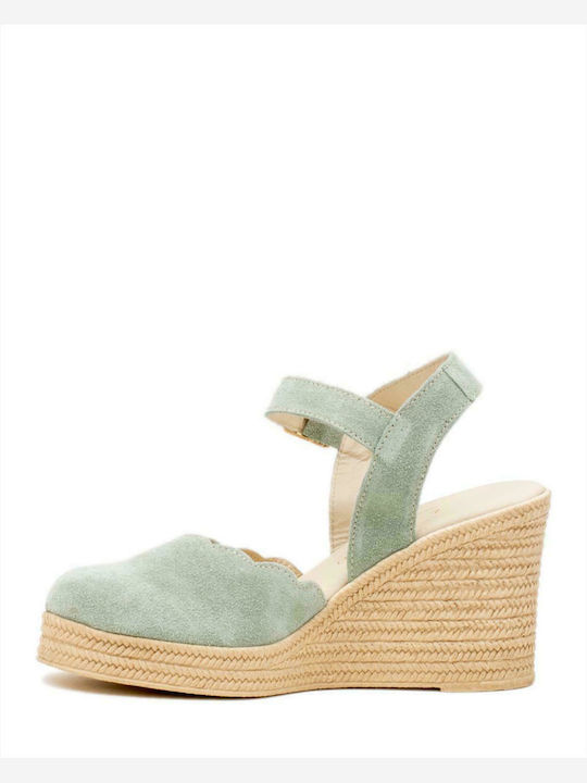 Damen Wildleder Plateauschuhe ZAKRO COLLECTION P22111/1142 MINT MENTA