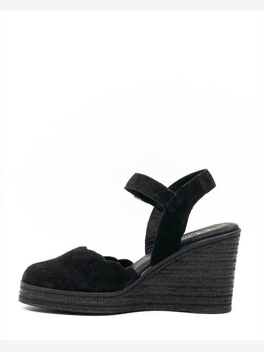 Women's Suede Platforms ZAKRO COLLECTION P22111/1142 BLACK BLACK BLACK