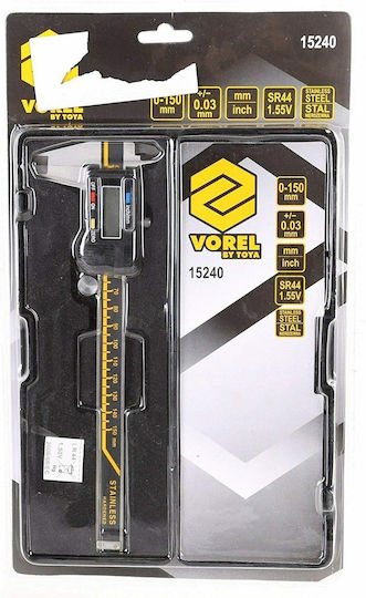 Vorel 15240 Digital Thickness Gauge With Measurement Accuracy 0.03mm & Measuring Range Up To 150mm