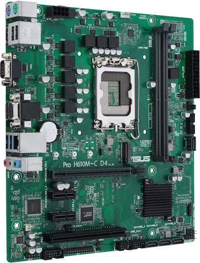 Asus Pro H610M-C D4-CSM Motherboard Micro ATX with Intel 1700 Socket