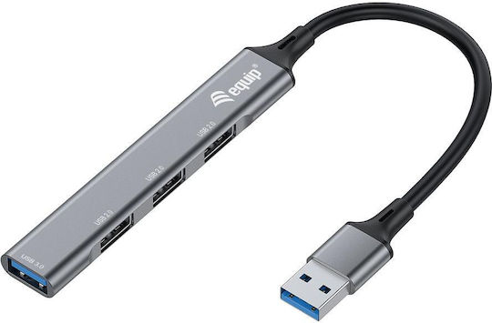 Equip USB-Hub Mit 4 Anschlüssen USB 3.0 Mit USB-A Anschluss Graue