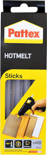 Pattex Hot Glue Stick Silicone Rods 12mm (20cm) Transparent 12mm 10pcs