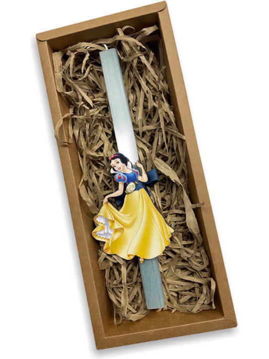 Πασχαλινή Λαμπάδα Disney Princess Τετράγωνη Χειροποίητη Χιονάτη