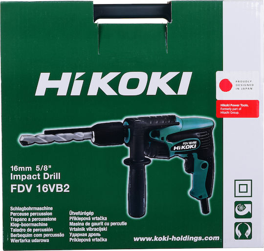 Hikoki FDV16VB2 U3Z Κρουστικό Δράπανο 550W με Θήκη