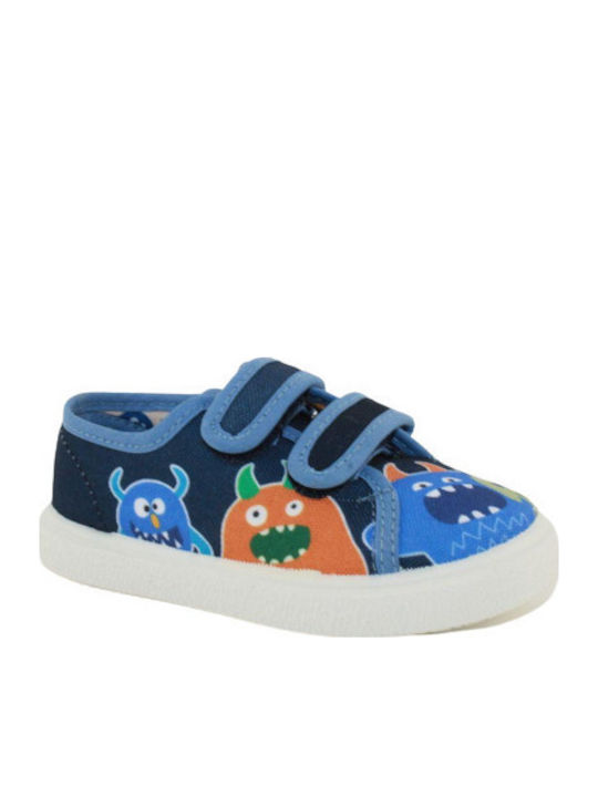 Παιδικά Sneakers Ανατομικά με Σκρατς Μπλε
