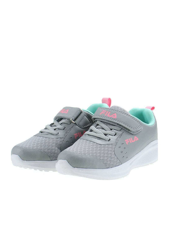 Memory Opal Kids Sports Shoes Running with Hoop & Loop Closure Gray