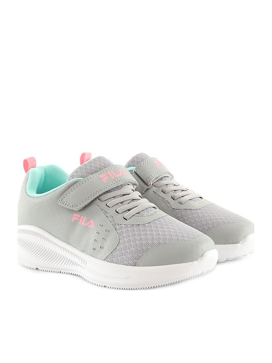 Memory Opal Kids Sports Shoes Running with Hoop & Loop Closure Gray