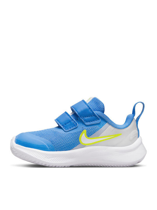 Star Runner Star Runner 3 Kids Sports Shoes Running with Hoop & Loop Closure Grey Fog / White / Photo Blue / Atomic Green