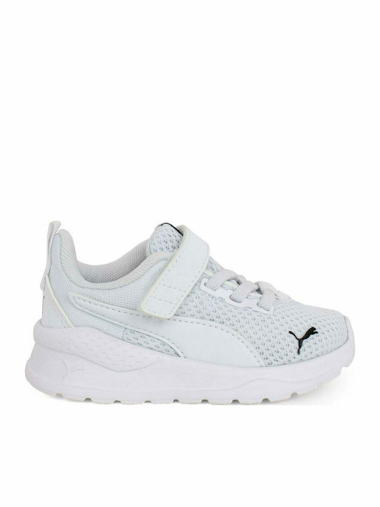 Anzarun Lite AC Kids Sports Shoes Running with Hoop & Loop Closure White