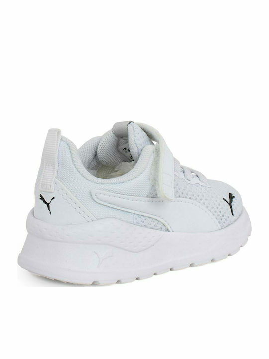 Anzarun Lite AC Kids Sports Shoes Running with Hoop & Loop Closure White