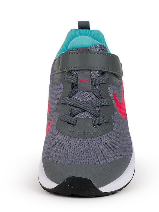 Revolution Kids Sports Shoes Running with Hoop & Loop Closure Grey