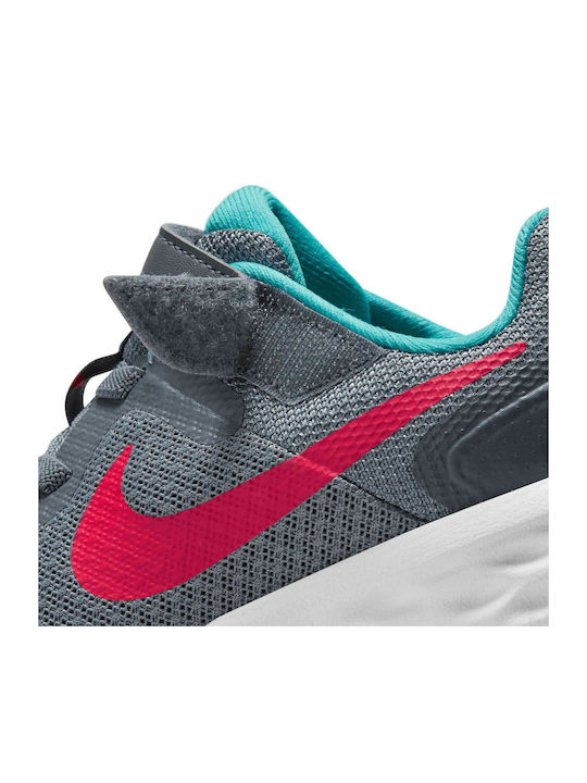 Revolution Kids Sports Shoes Running with Hoop & Loop Closure Grey