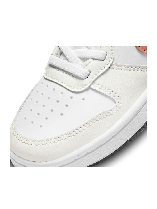 Court Court Borough Low 2 Kids Sports Shoes Basketball with Hoop & Loop Closure White / Metallic Bronze / Summit White