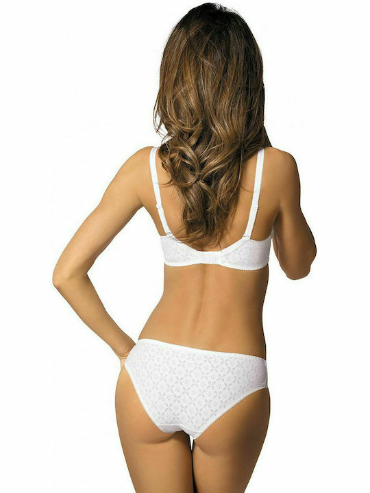 Gorteks G-246 Balconette Balconette Bra with Light Padding White