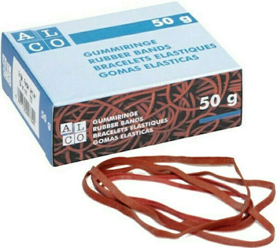 Alco N.751 Gummibänder Verpackung Breite mit Durchmesser 130mm Rot 50gr