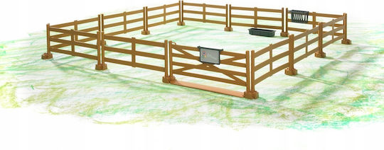 Bruder Miniature Toy Pasture Fence Brown for 3+ Years Old