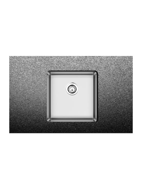 Fortinox Squadro 28040 108-28040-110 Undermount Sink Inox Satin W44xD44cm Silver