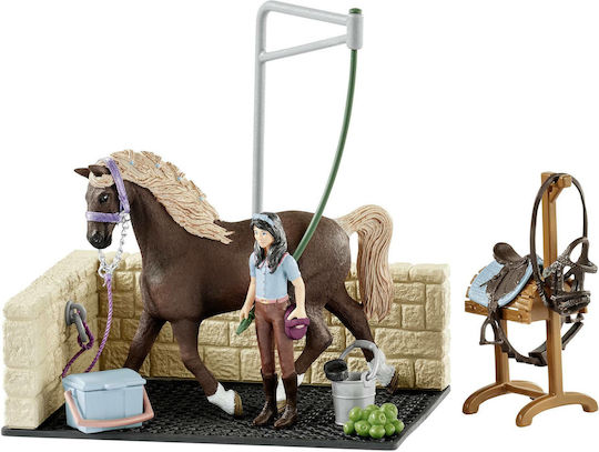 Schleich-S Miniature Toy Washing Area Horse Club Emily for 5-12 Years Old