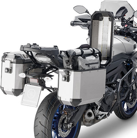 Kappa Moto K-Venture Monokey Σετ Πλαϊνές Βαλίτσες Μοτοσυκλέτας Αλουμινίου 37lt σε Ασημί Χρώμα