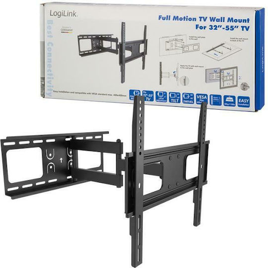 LogiLink BP0015 Βάση Τηλεόρασης Τοίχου με Βραχίονα έως 55" και 50kg