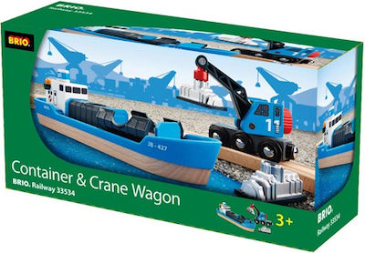 Brio Toys Freight Crane Set with Boat for 3++ Years