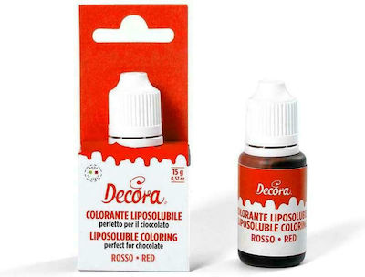 Decora Food Colouring Liquid Liposoluble Coloring Red Little Bottle 15gr