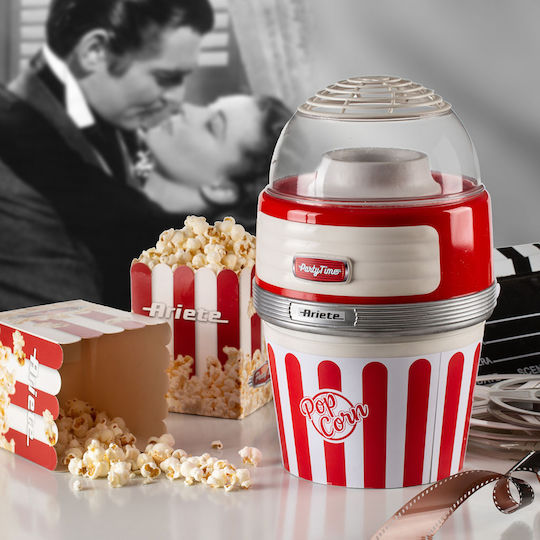 Ariete Pop Corn XL Party TIme Popcorn Maker Hot Air 1100W Red