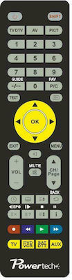 Powertech Universal Remote Control PT-078 for CD-DVD Players , Τηλεοράσεις and Ψηφιακούς Δέκτες