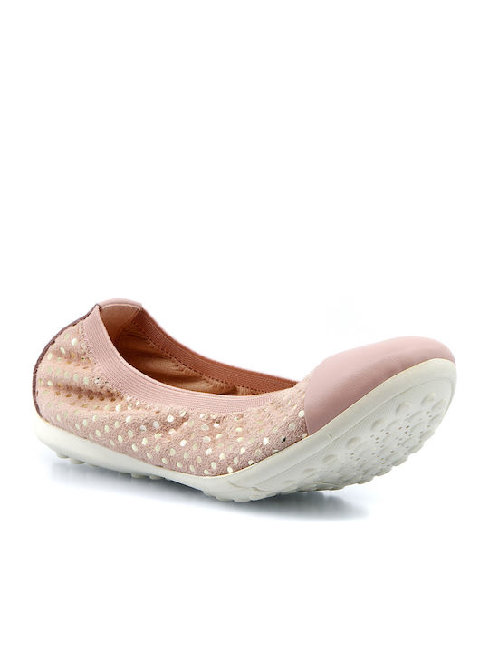 Παιδικές Μπαλαρίνες Anatomisch Einfach Leder Rosa Piuma