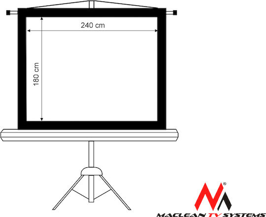 Maclean Energy Οθόνη Προβολής Projector Δαπέδου με Λόγο Εικόνας 4:3 240x180cm / 120"