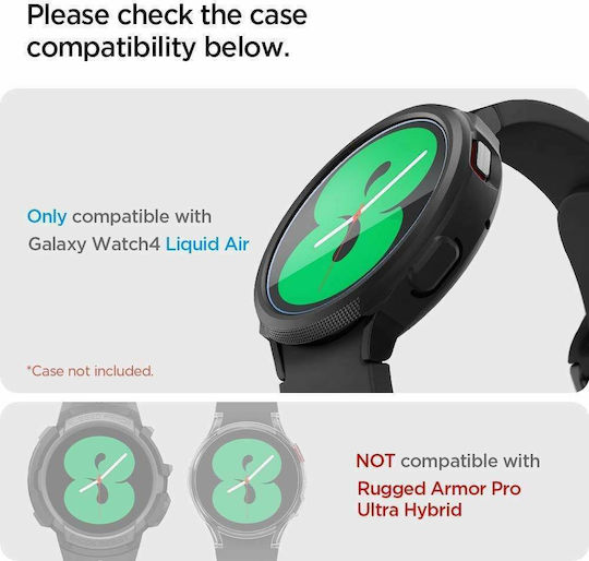Spigen Glas.tr Slim Pachet 3 Ceas Galaxy 4 Classic 42mm Tempered Glass για το Galaxy Watch 4 Classic 42mm 3τμχ AGL03843