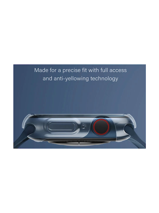 Uniq Glase Dual Pack Silicone Case Clear-Smoke for Apple Watch 45mm
