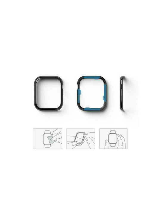 Ringke Bezel Styling Metal Case in Black color for Apple Watch 45mm
