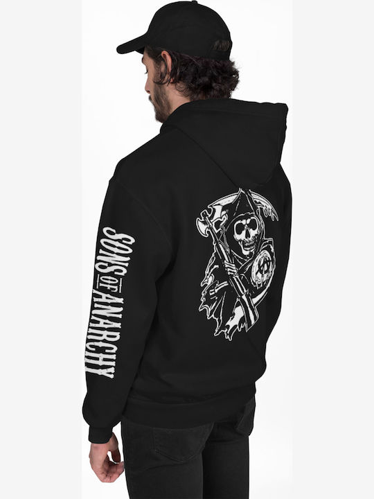 T-shirt Studio Sons Anarchy Блуза с Качулка Черна