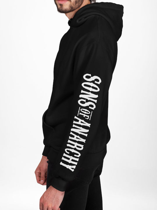 T-shirt Studio Sons Anarchy Φούτερ με Κουκούλα Μαύρο