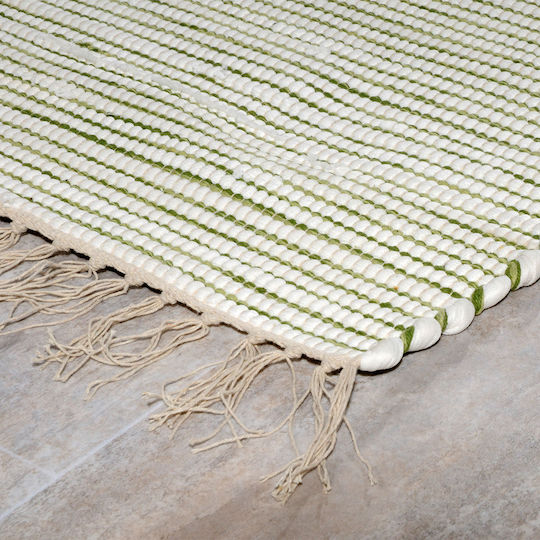 Tzikas Carpets Natura 30160-050 Χαλί Εξωτερικού Χώρου Διάδρομος Βαμβακερό με Κρόσια Light Blue 67x150cm