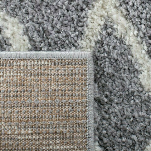 Saray Home Moroccan Χαλί Ορθογώνιο Shaggy Γκρι / Ιβουάρ 150x210cm