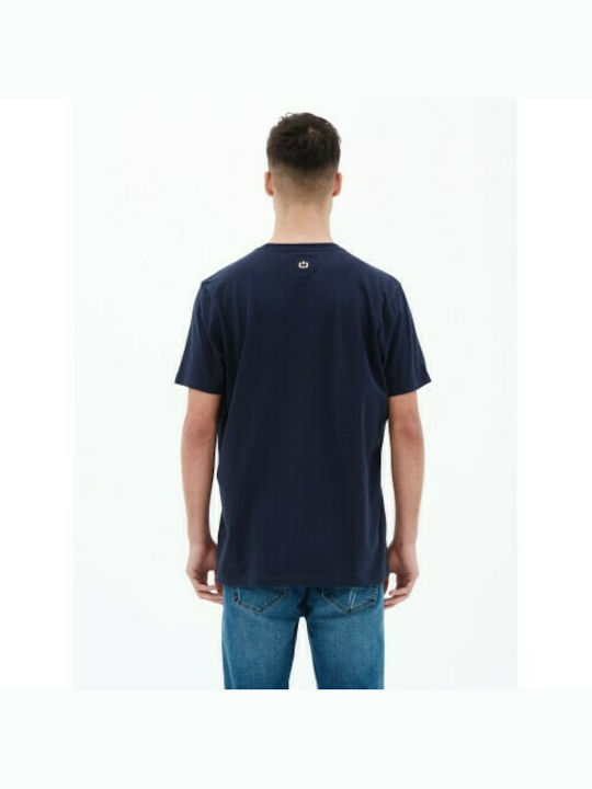 Emerson Ανδρικό T-shirt Navy Μπλε με Στάμπα