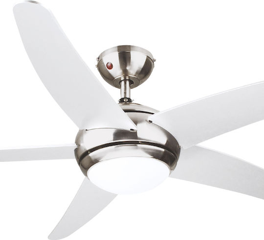 Gruppe R52001-XY-1L Ανεμιστήρας Οροφής 132cm με Φως White/Oak