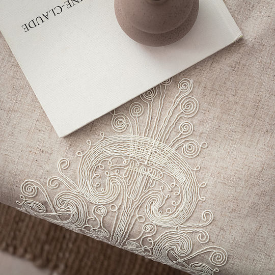 Gofis Home Ράνερ με Κέντημα Althea 304 Linen 40x160εκ.